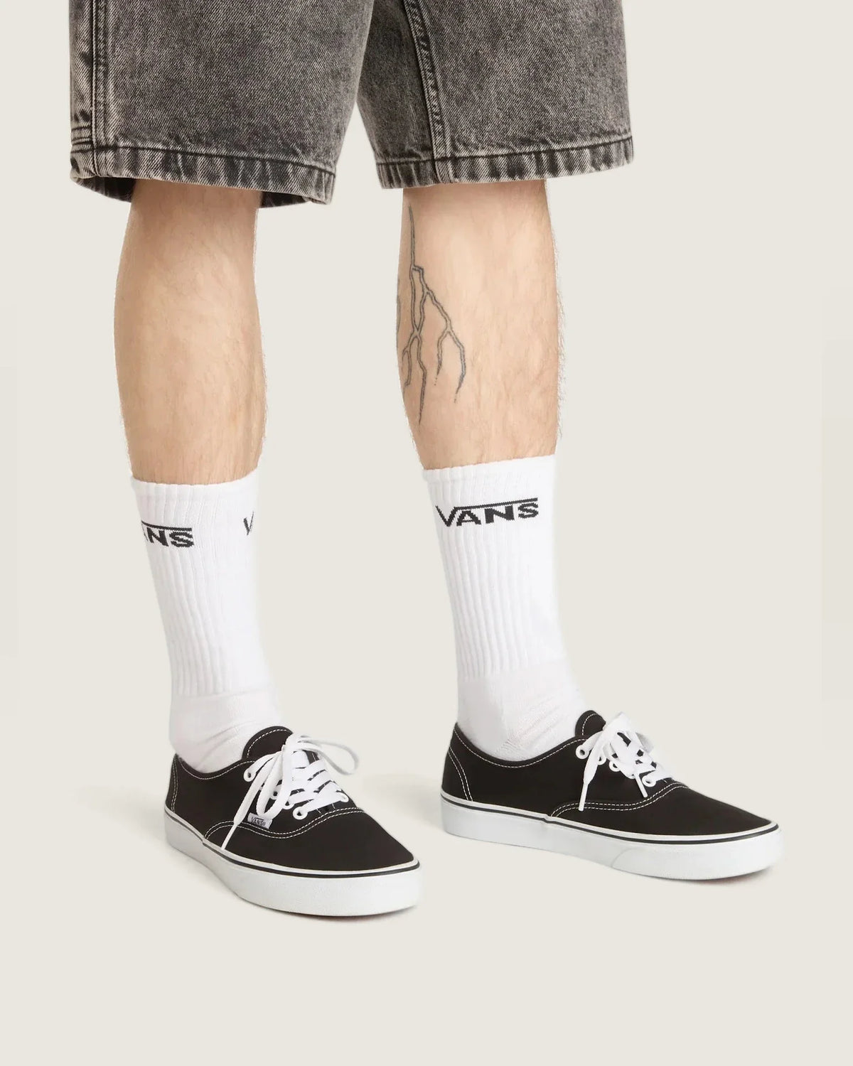 VANS Skate Authentic Black/White Cipő - 6