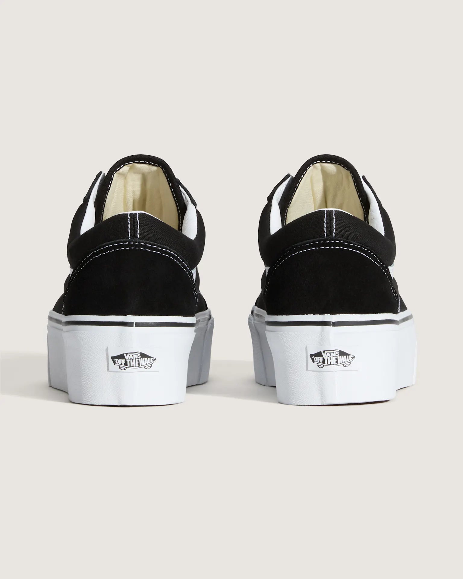 VANS Old Skool Stackform SUEDE/CANVAS BLACK/TRUE WHITE Cipő VN0A7Q5M6BT1 - 4