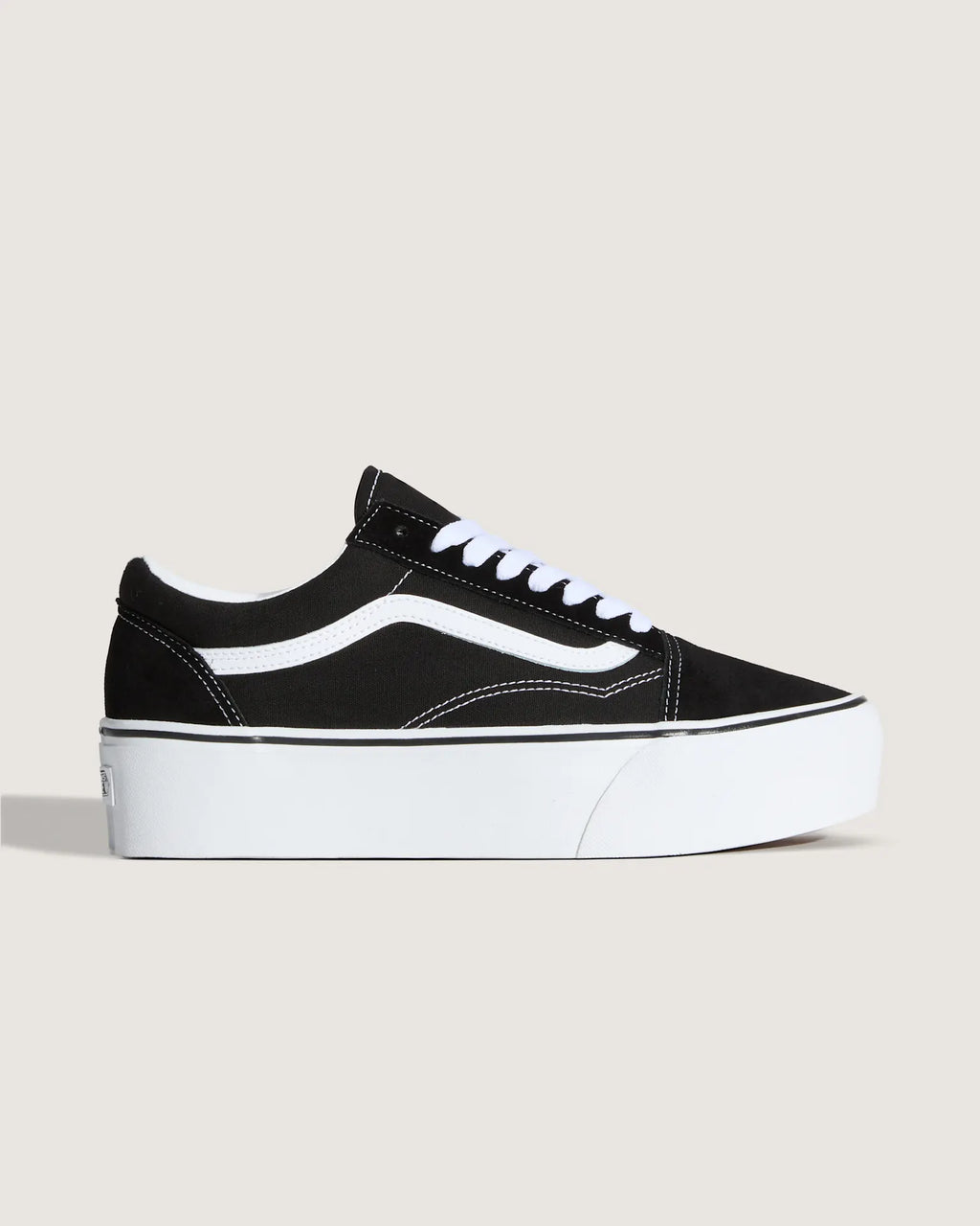 VANS Old Skool Stackform SUEDE/CANVAS BLACK/TRUE WHITE Cipő VN0A7Q5M6BT1 - 6